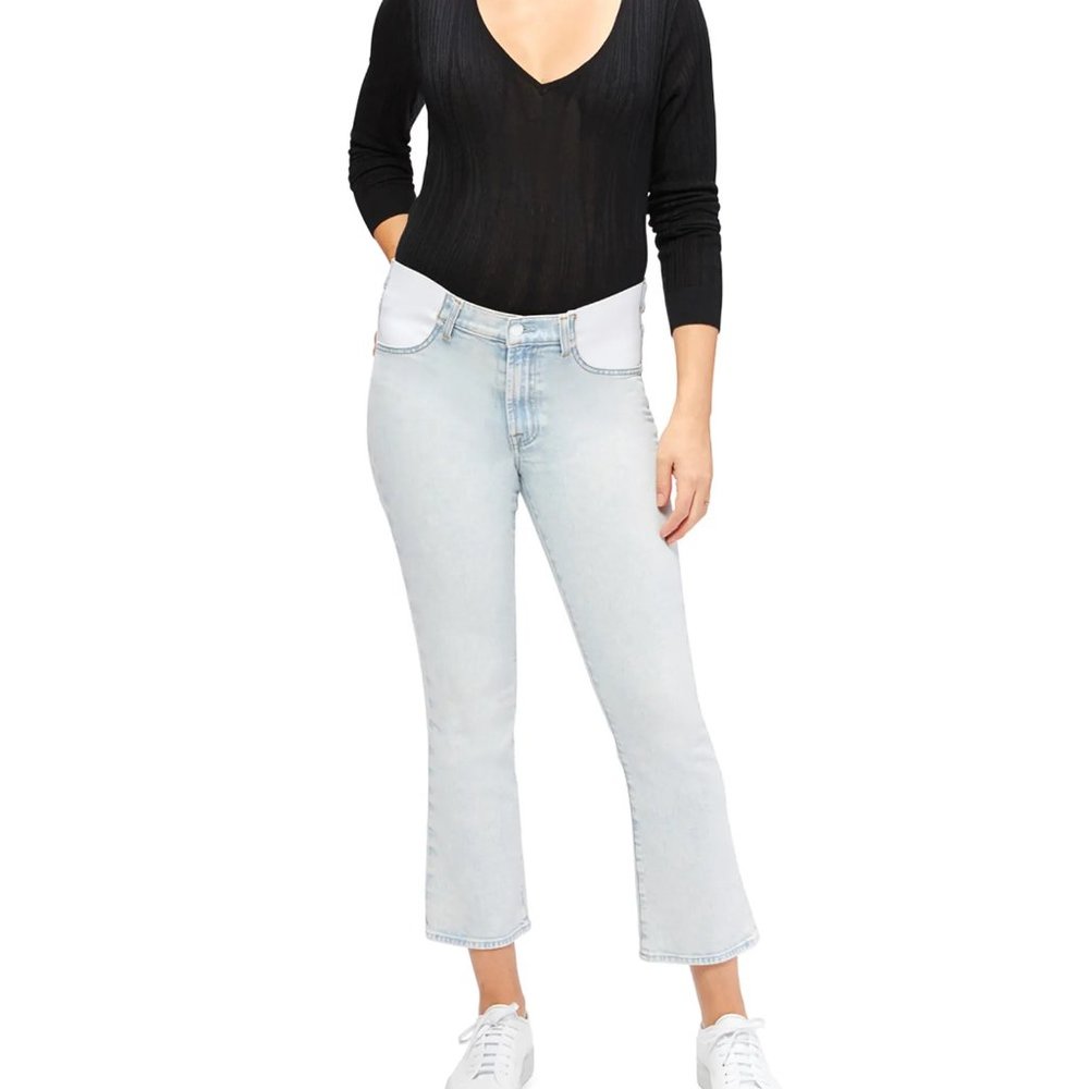 7 For All Mankind Maternity Slim Kick Ankle Jeans